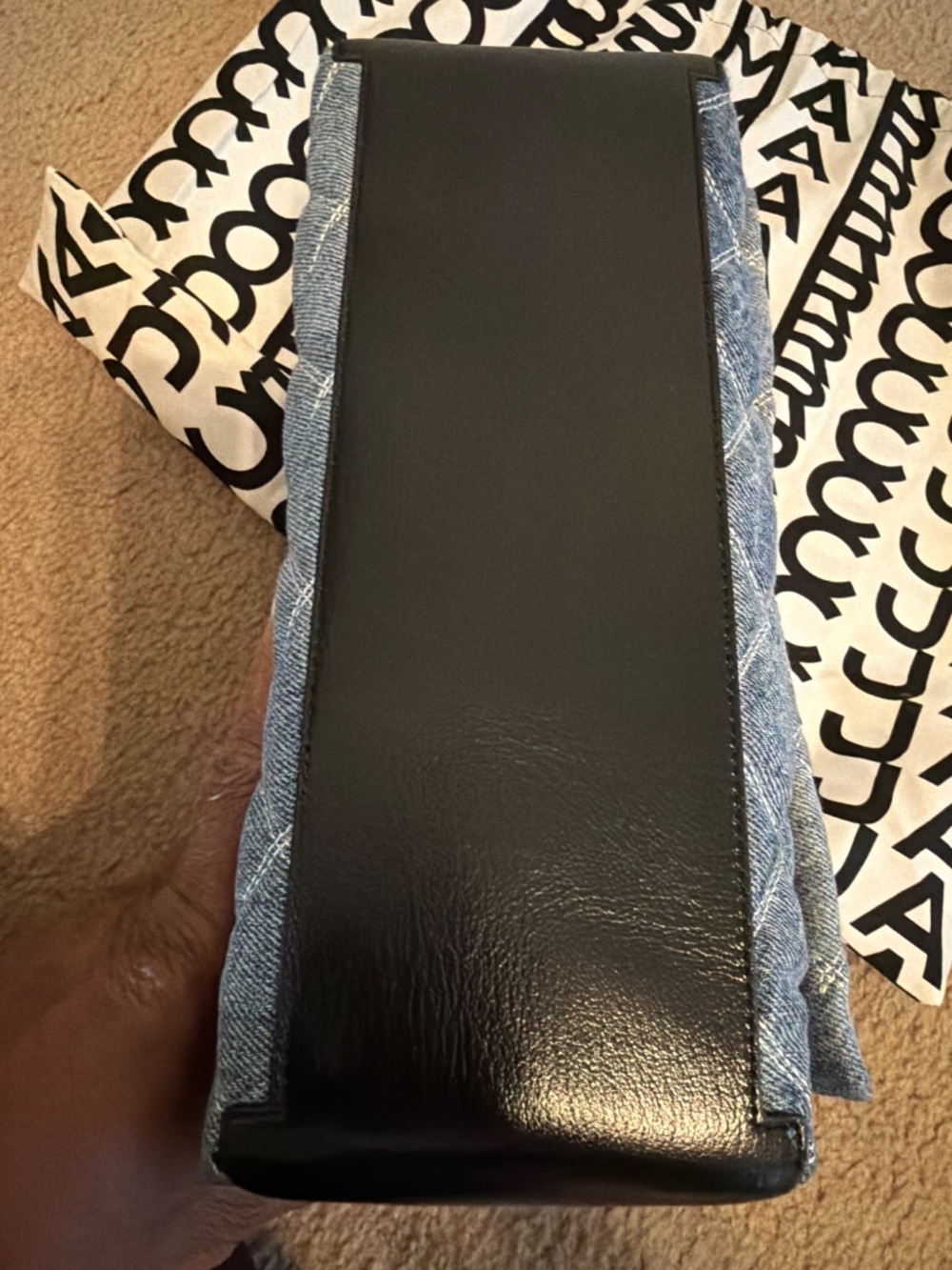 Marc Jacobs Quilted Denim Dual Convertible Shoulder Bag - Picture 3 of 5